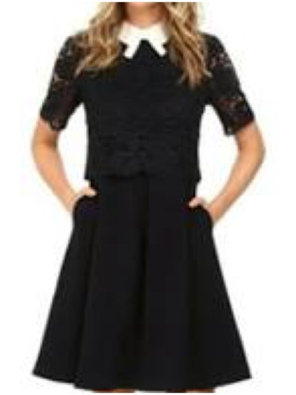 Ted baker navy  lace Dixxy bow dress sz 2
